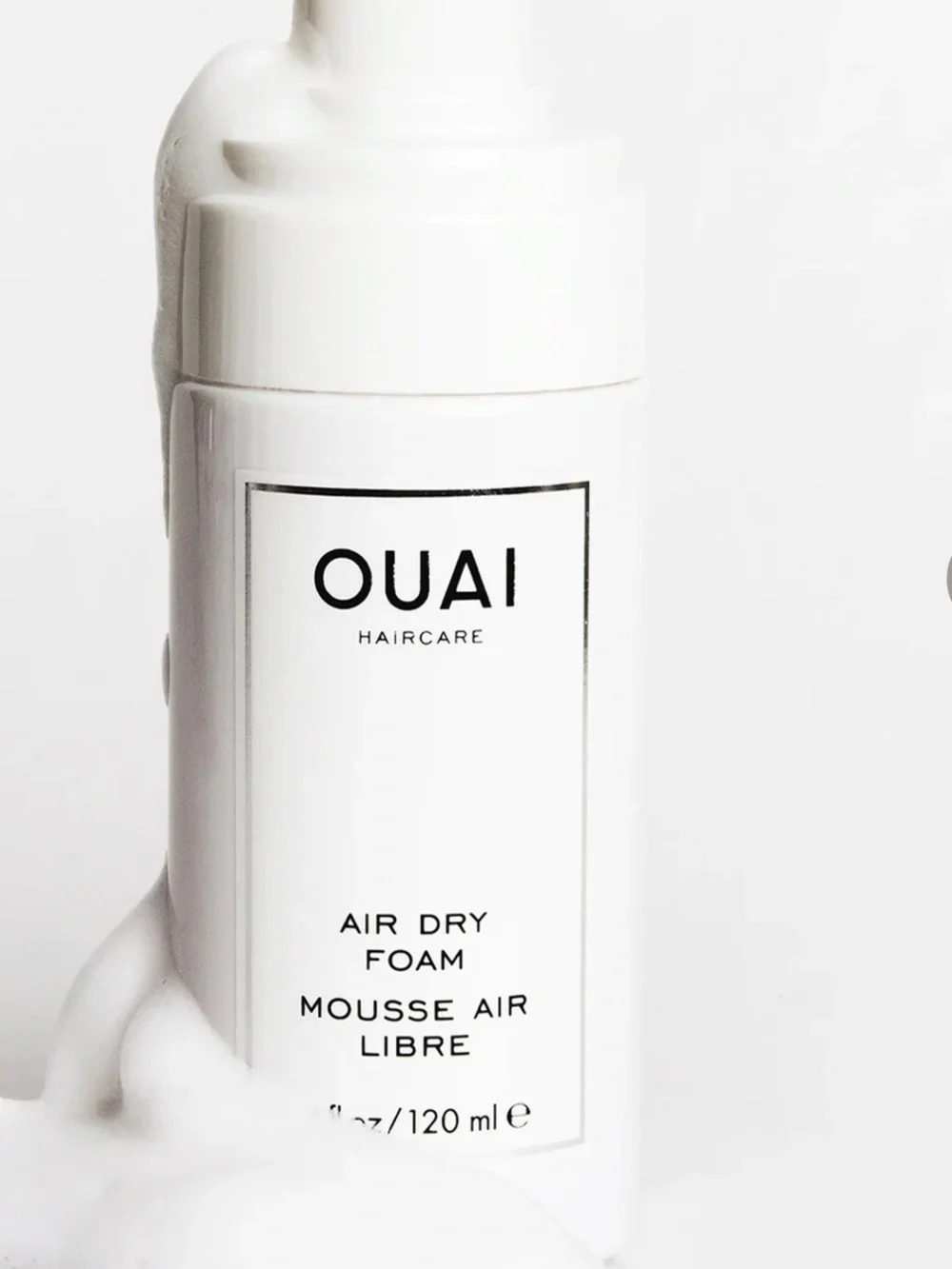 OUAI Air Dry Foam time saving perfect for naturally wavy hair get beachy waves
